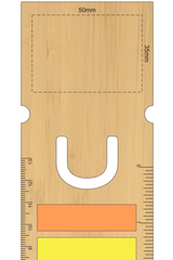 HWOS249 - Bamboo Ruler Bookmark - Square