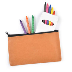 HW206 - Kraft Pencil Case and Crayon Set