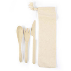 HWH49 - Delish Eco Cutlery Set in Calico Pouch