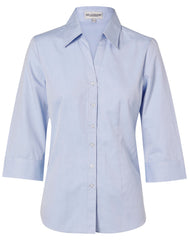 HWA91 - Women's CVC Oxford 3/4 Sleeve Shirt