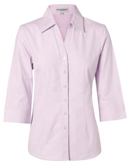 HWA91 - Women's CVC Oxford 3/4 Sleeve Shirt