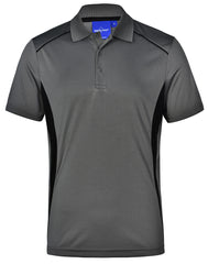 HWA44 - Branded Mens CoolDry Short Sleeve Contrast Polo