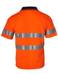 HWA57 - Hi Vis Polo Short Sleeve With 3M Reflective Tape