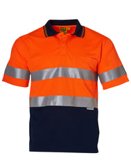 HWA57 - Hi Vis Polo Short Sleeve With 3M Reflective Tape