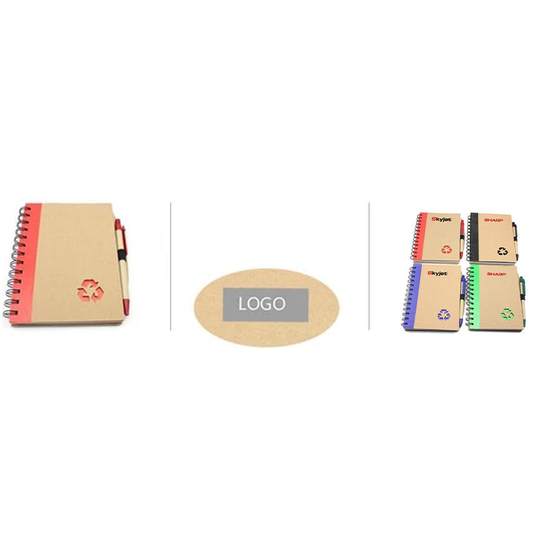NOTEBOOK SET WITH RECYCLING SYMBOL CUTOUT ON COVER