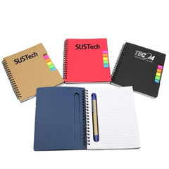 HWOS117 -  Notebook With Colourful Sticky Flags Set